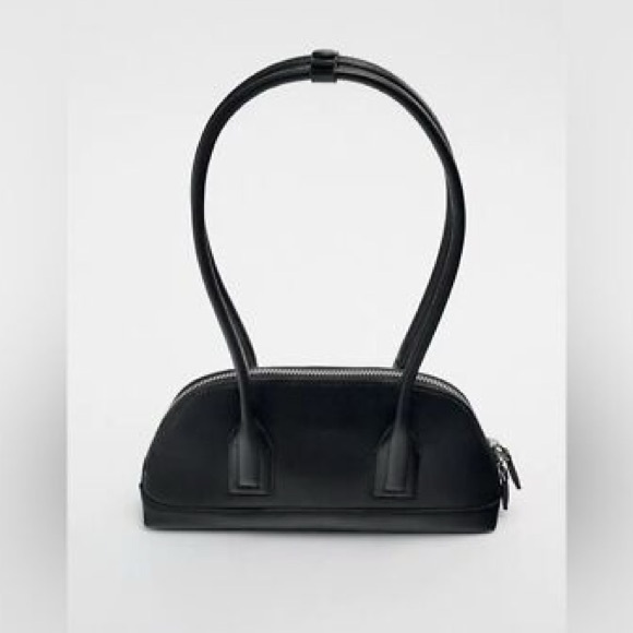 Zara NWT black minimalist shoulder bag - Picture 4 of 6